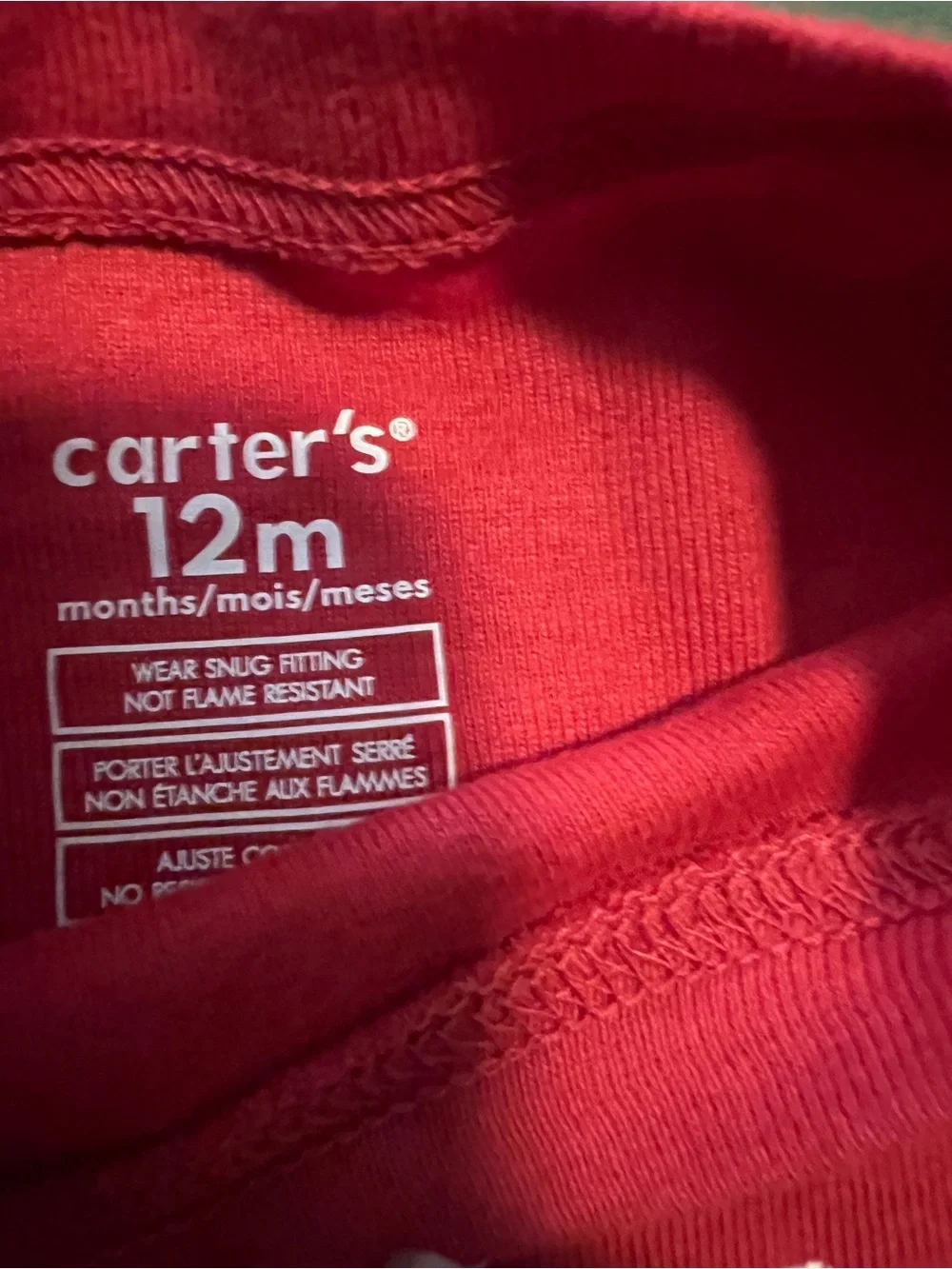 Carter's Red Firetruck Two-Piece Pajama Set Size 12M